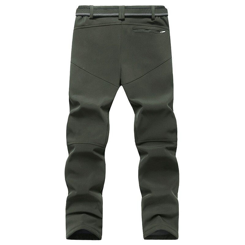 WWKK Winter Man Waterproof Camping Trekking Fleece Outdoor Hiking Pants Climb Fish Ski Softshell Thicken Trousers Oversized 9XL