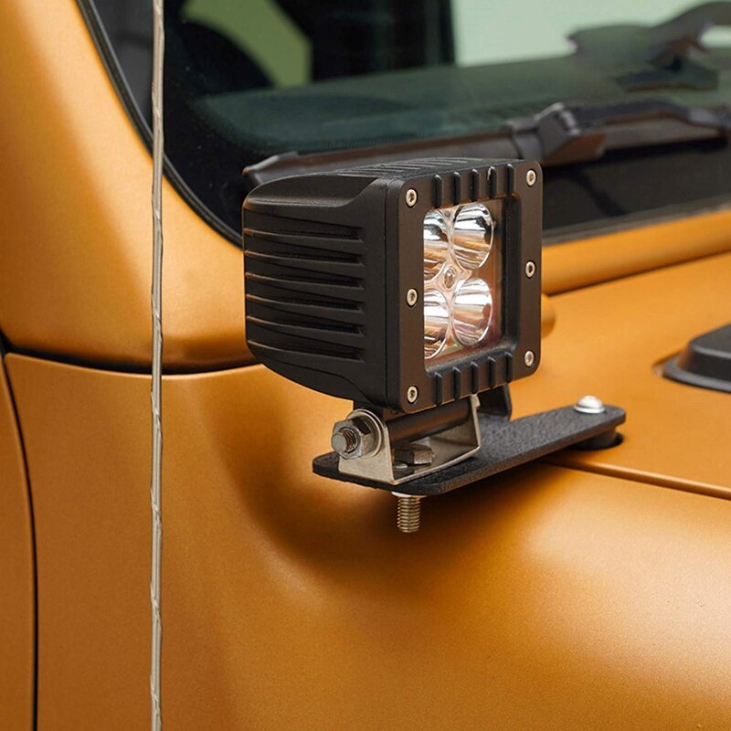 Light Bar Brackets Windshield Hinge Light Mounting Brackets for Jeep Wrangler JL Pair