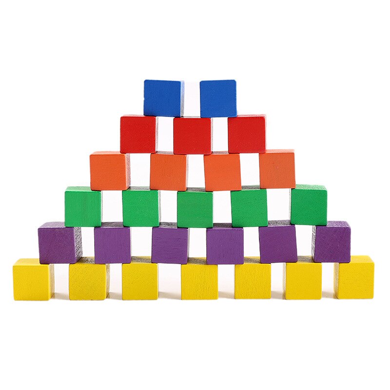 30/50 stk farverige træterninger blokke terninger udenrigshandel firkantet hjørne brætspil terninger børn barn tidligt pædagogisk legetøj