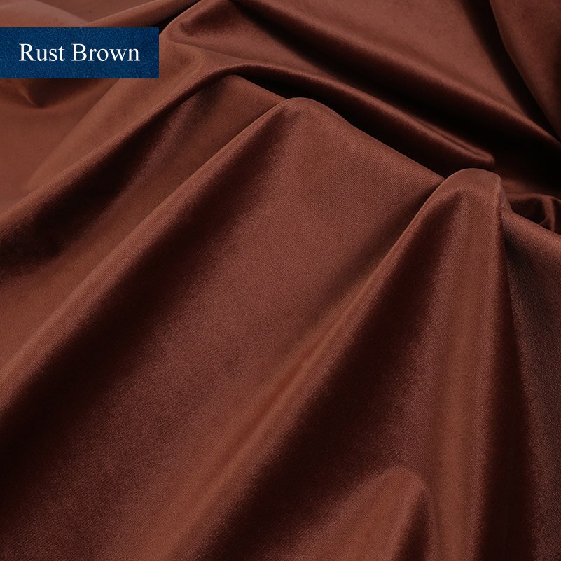 Pure Colour Dutch Velvet Fabric for Sewing Clothes Upholstery DIY Home Decor Textile by the Half Meter: Gold