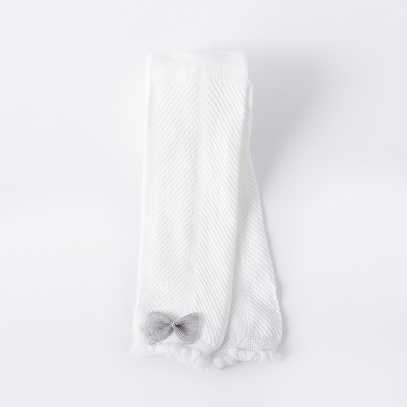 Mallas de malla blancas para bebé, pantalones ajustados de color rosa sólido para niña, pantalones de punto para niño pequeño, ropa transpirable de 0 a 4T, novedad de 2022: 1 / 1-2years