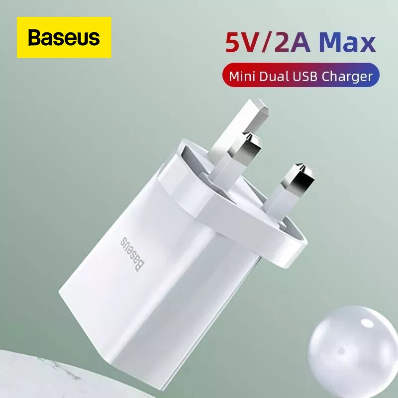 Baseus Mini UK caricabatterie USB ricarica rapida per iPhone 11 Max caricabatterie portatile da parete per telefono cellulare per Huawei Xiaomi Travel EU UK Plug