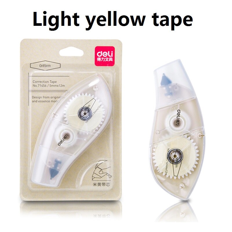 12M Light Yellow Correction Tape Not White Suitable For Light Yellow Paper Modify Mistake Students School Supplies 71456