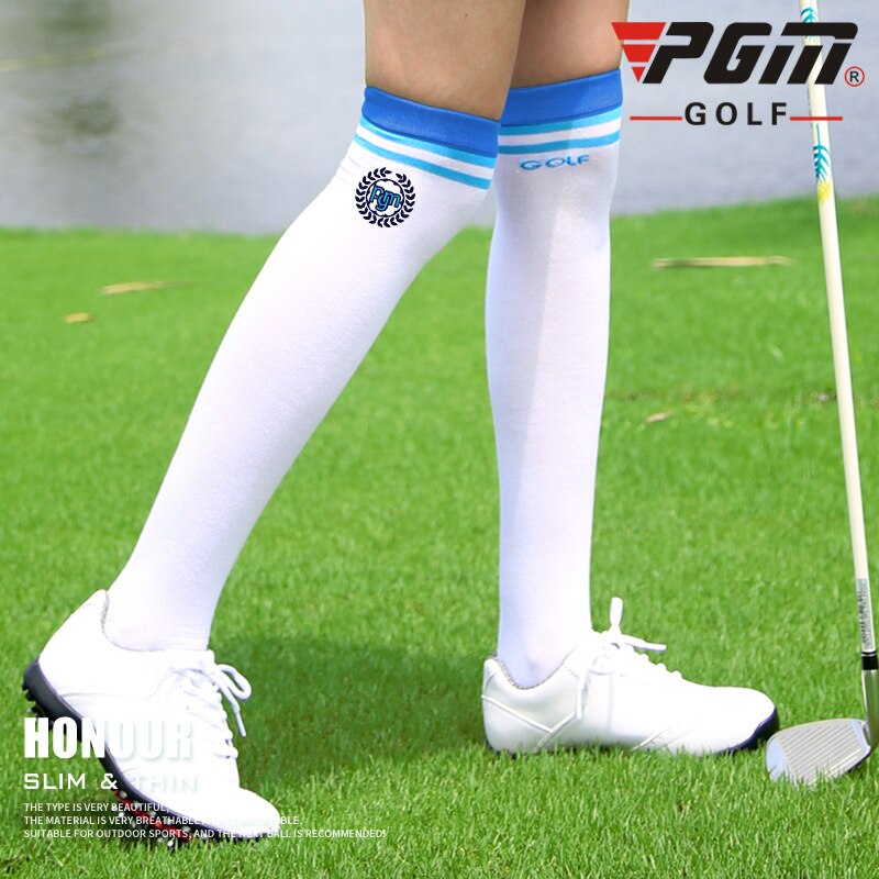 1 Paar Frauen Atmungsaktive Sommer Golf Socken Strümpfe Hohe Elastische Baumwolle Knie von Strümpfe Fitness Socken D0373