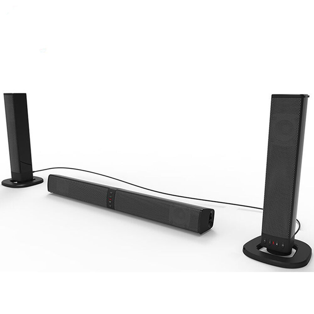 Langaton bluetooth -kaiutin 3d stereo kotiteatterin äänipalkki taitettava jaettu tv -kaiutin subwoofer -tuki tf fm aux u disk column