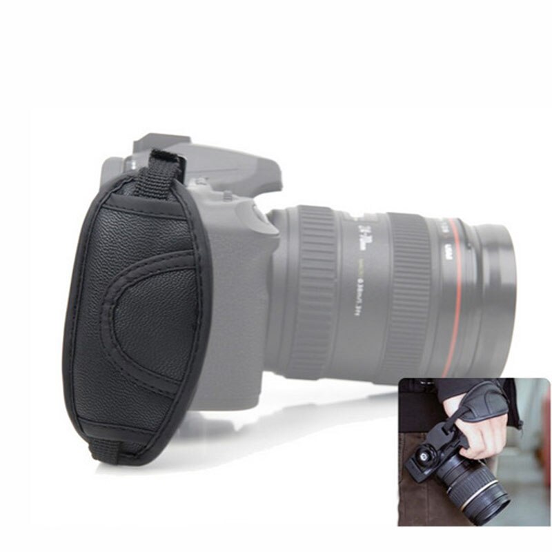 ! Faux Leather Camera Handgreep Polsband Riem Tas Houder Voor Canon Nikon Sony Olympus Slr/Dslr