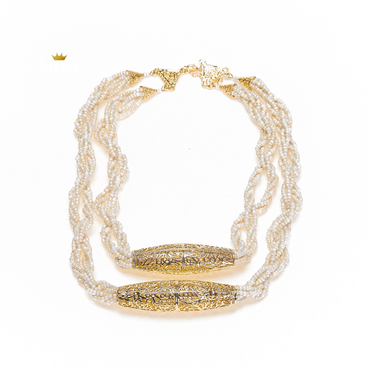 Juni Multilayered Kralen Ketting Romantische Choker Ketting Gesimuleerde Parel Ketting: two