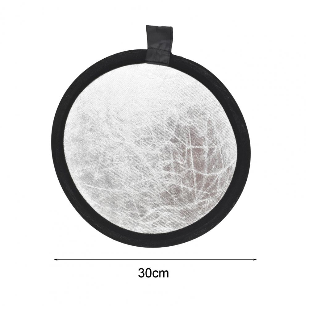 Anti-verformen Reflektierende Bord 2-in-1 Faltbare Licht Reflektor Runde 30cm Fotografie Licht Griff Foto reflektor für Studio