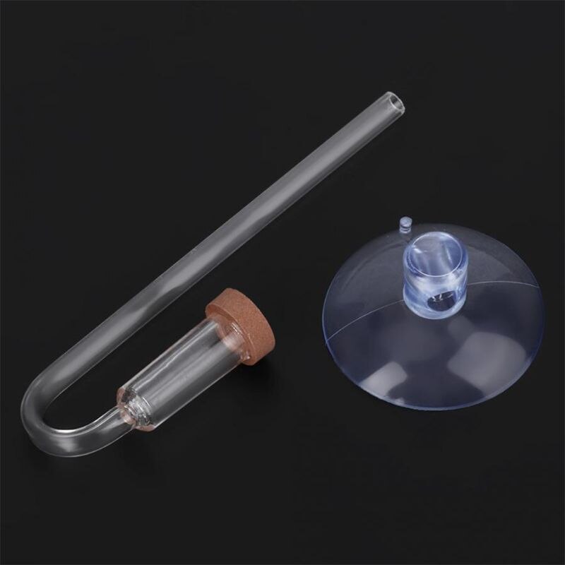 Aquarium CO2 Diffuser Dioxide Diffuser with U-Shape Connecting Tube Fish Tank Atomizer Supplies Equipment for Aquatic Plants wit