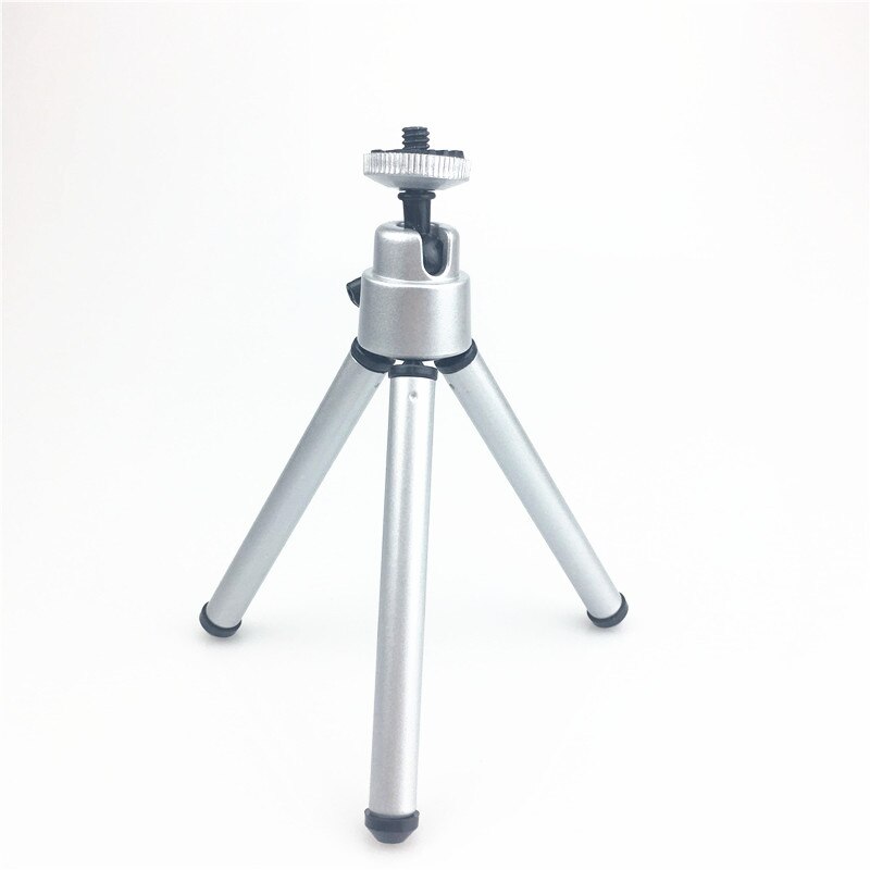 Flexibele Mini Statief Voor Telefoon Lichtgewicht Aluminium Statieven Stand Mount Met Telefoon Clip Statieven Voor Xiaomi Iphone 5S/6/6s7: Silver Tripod