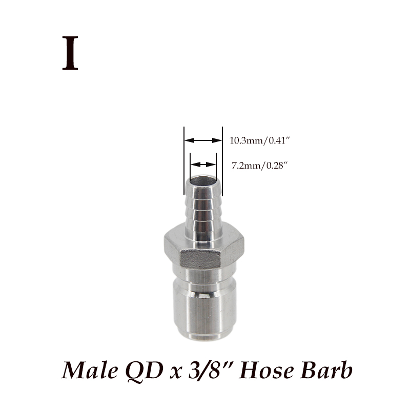 Homebrew beer quick disconnect 304 rostfritt stål kullås stil: Klar