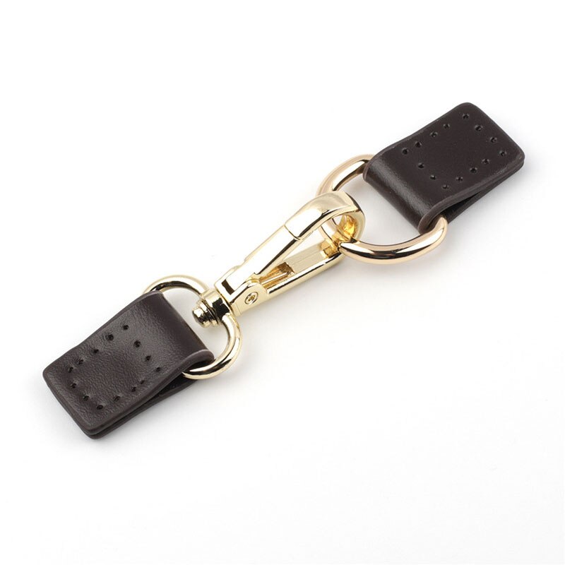 Metalen Sluiting Gespen Voor Tas Lederen Band Gesp Fastener Knoppen Voor Overjas Decoratie Kleding Accessoires: dark coffee