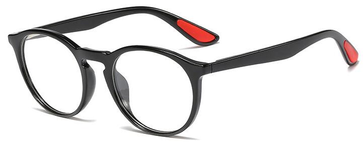 Retro rosa runde briller innfatning kvinner trendy databriller klare linse luksus briller oculos: Svart klar