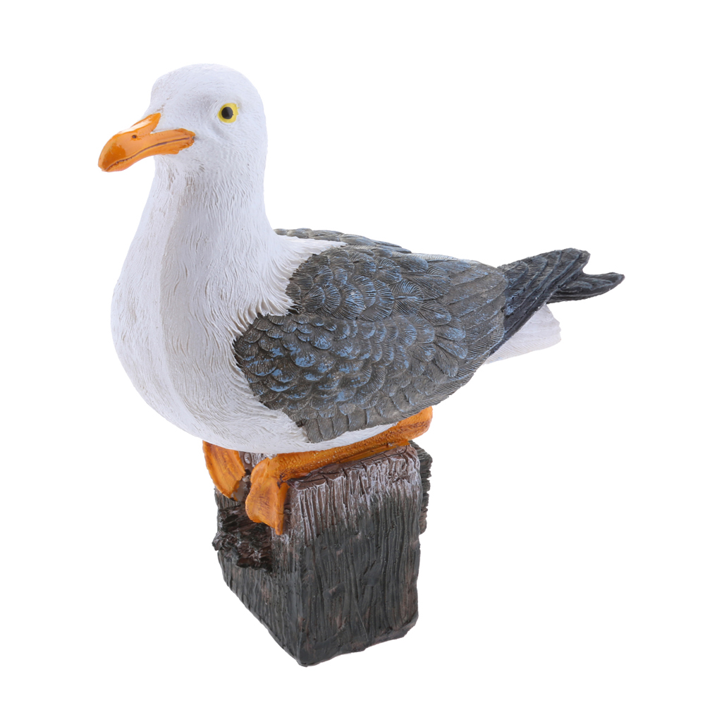 Statue de mouette en résine faite à la main, modèle d&#39;animal, pour l&#39;extérieur, jardin, pelouse