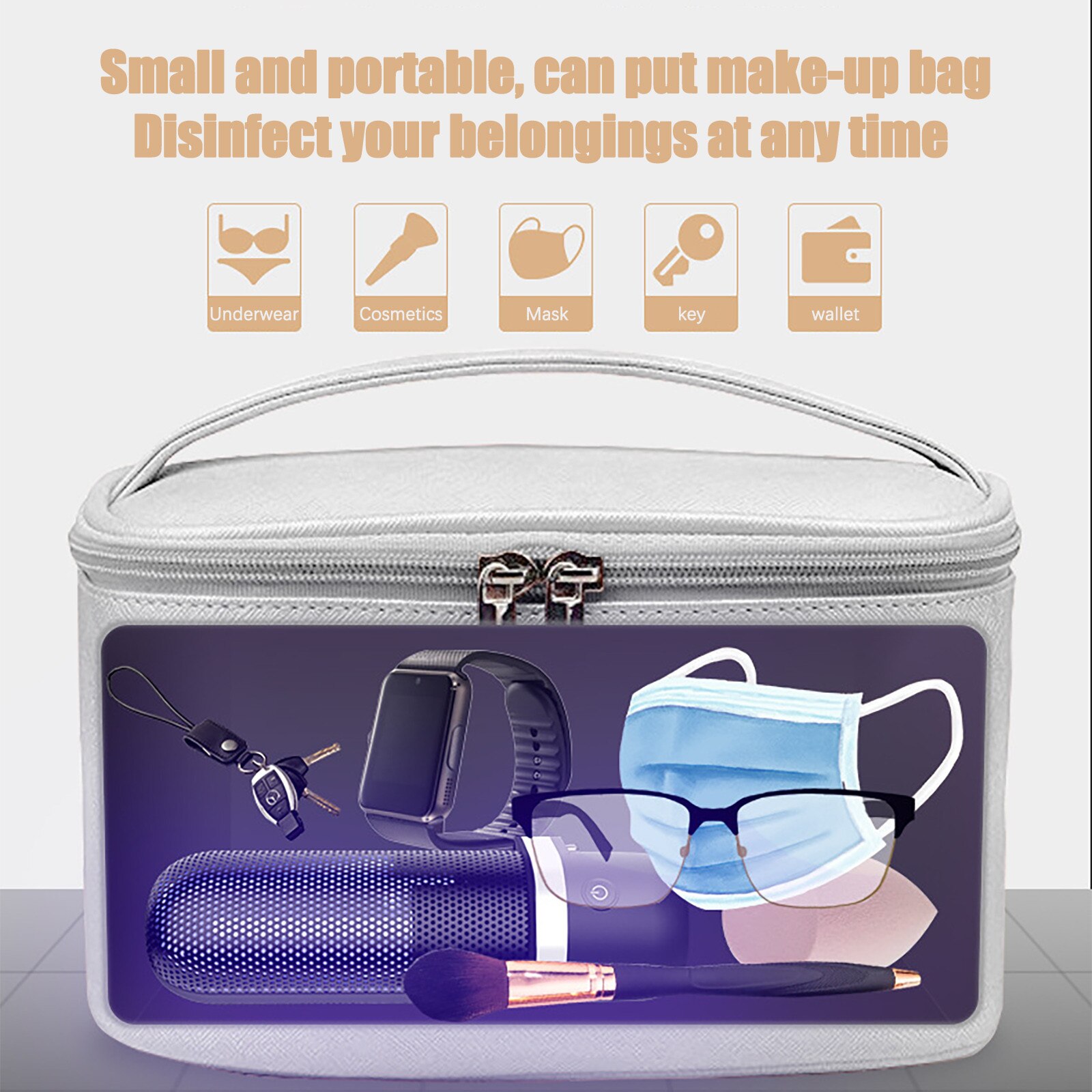 Portable Uvc Lamp Sterilizer Household Ultraviolet Disinfection Lamp Uvc+ozone Usb Rechargeable Disinfection Lamp#dg4