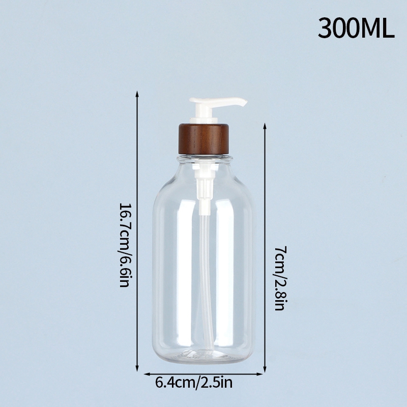 300/500ml sjampo dispenser beholder dusjsåpe balsam baderom vanntett forhåndsmerket påfyllbar sjampoflaske såpe: Militærgrønn