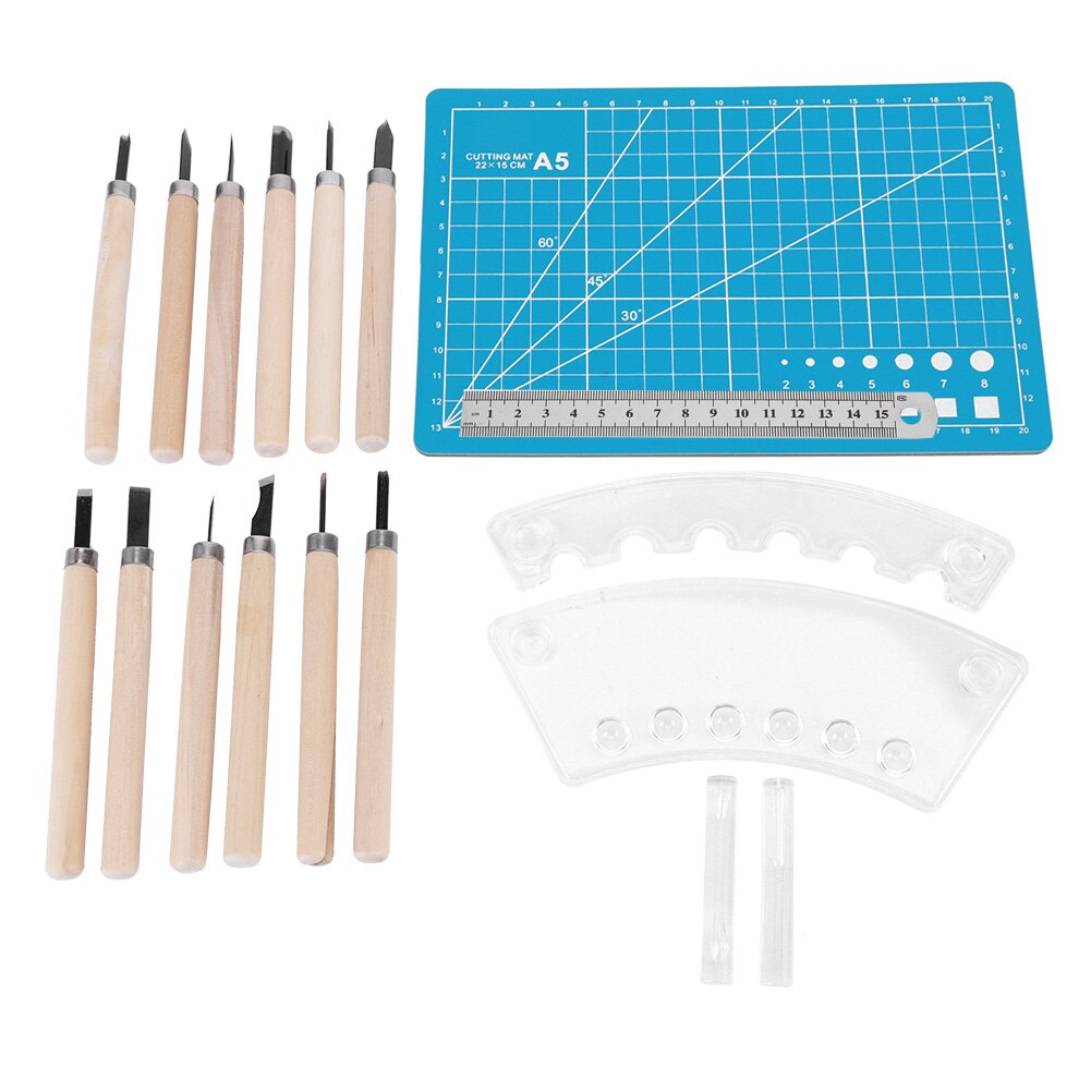 12 Piece Wood Carving Tool Chisel Set Woodworking Hand Tool Kit with B1 Stand for Carpenters Woodturners etc