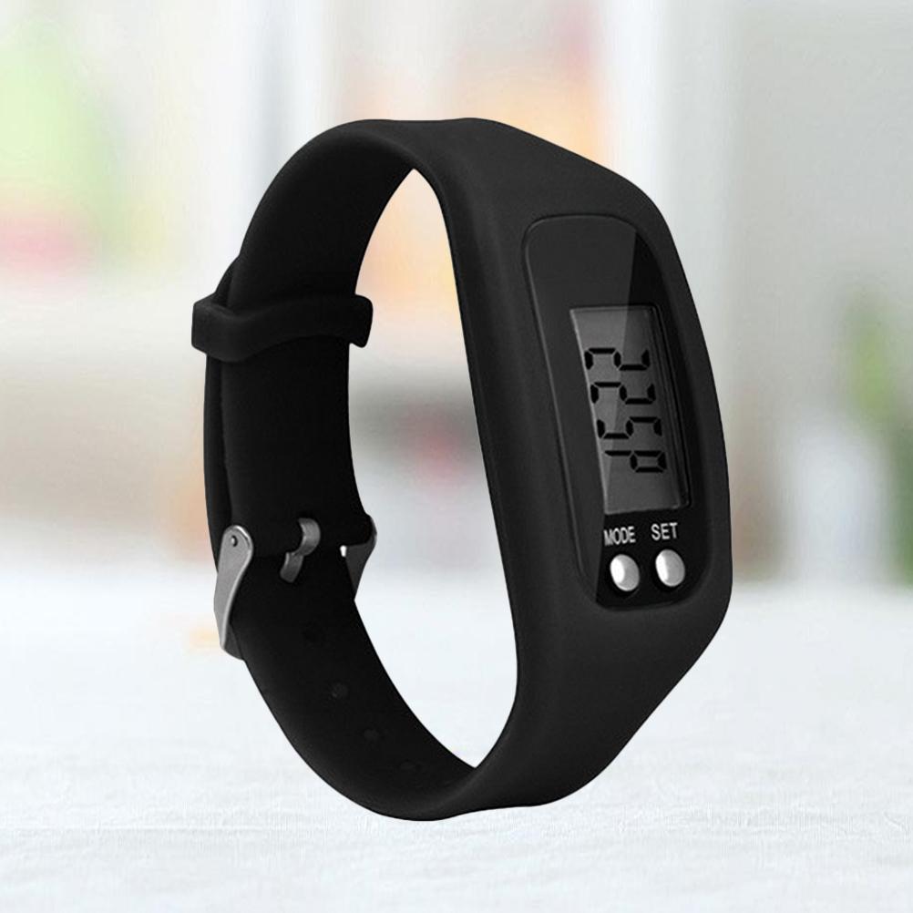 Stegräknare sportarmband kalorispårare realtidsmätare vattentät digitalklockor för fitness