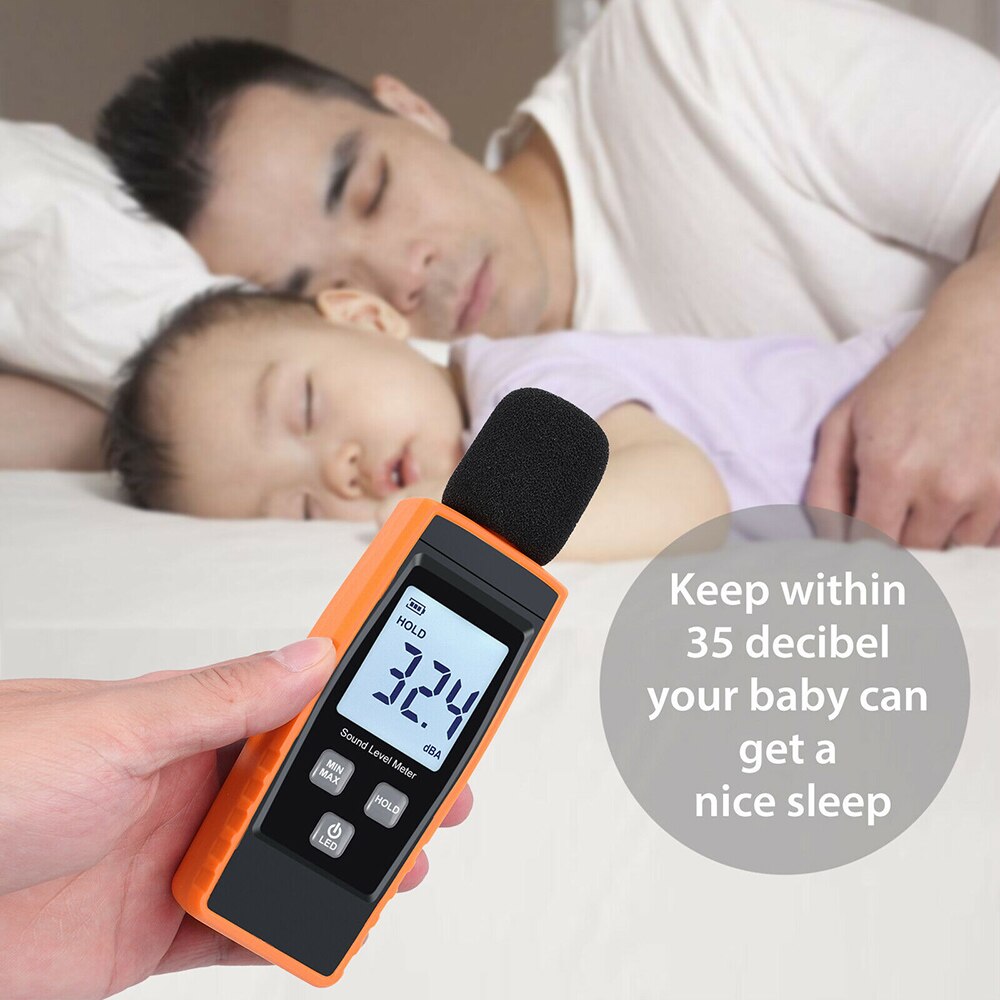 Sound Lever Meter Noise Measuring Instrument 30~130db Digital Display Decibel Indicator db Meter For Household Office