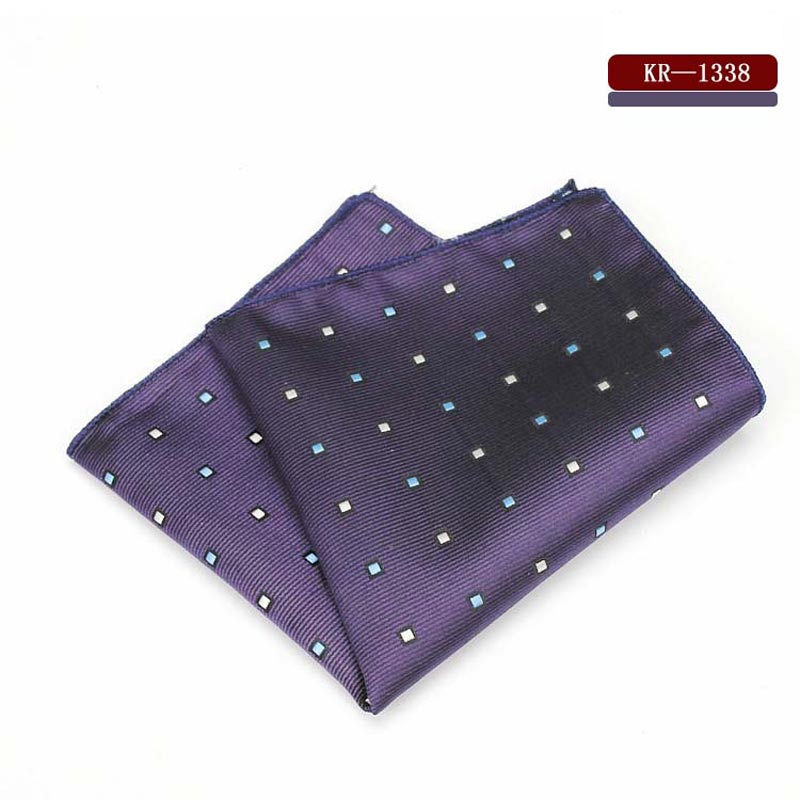 KR1328 Men's Polyester Silk Handkerchiefs Pocket Squares Mixed Patterns Jacquard for Suits Jackets Wedding Party Business: SFKR-1338