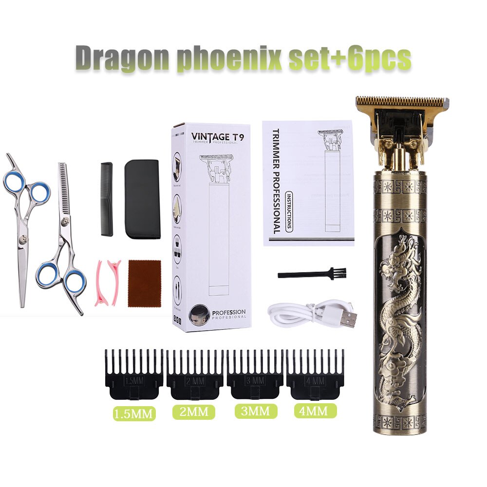 Recharge Clipper Hair Mower Haircut Machine Portable Trimmer Cutter Electric Formen Beard Shaver Hairstyle Cutting: Dragon phoenix 2