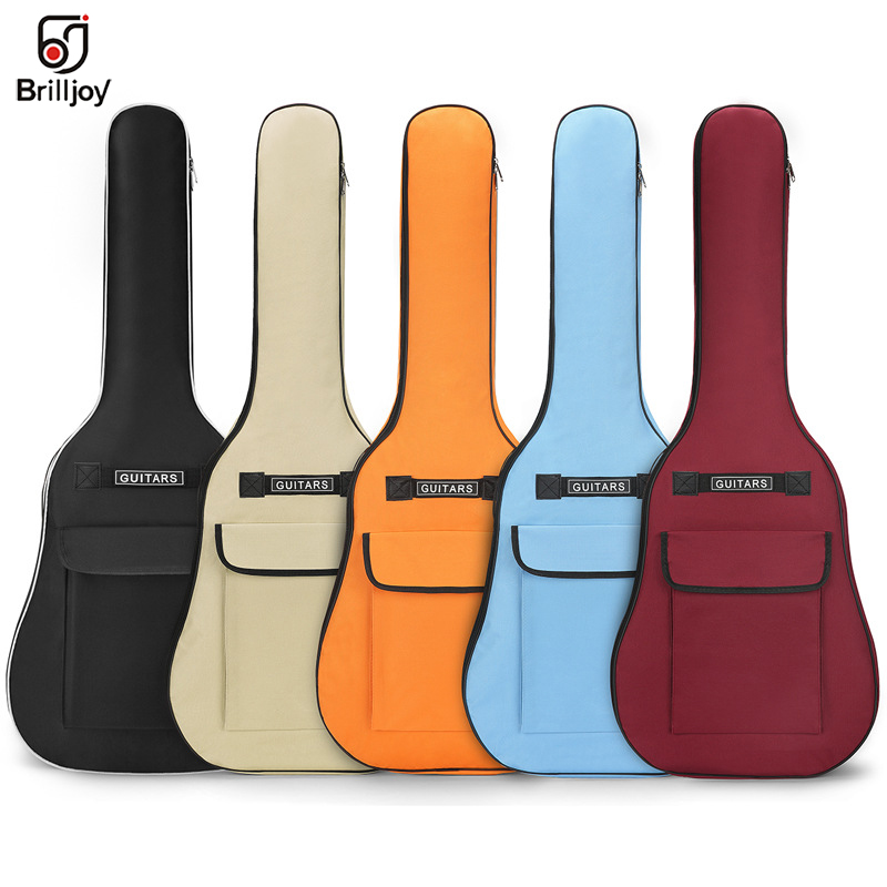 Brilljoy 40/41 Inch Oxford Fabric Acoustic Guitar Gig Bag Soft Case Double Shoulder Straps Padded Guitar Waterproof Backpack