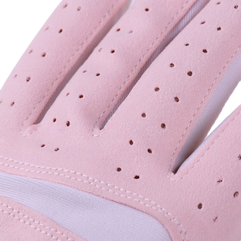 Roze Blauw Links Rechts Handen Anti-slip Ademende Microvezel Doek Golf Handschoenen Wanten Outdoor Golf Sport Hand beschermen