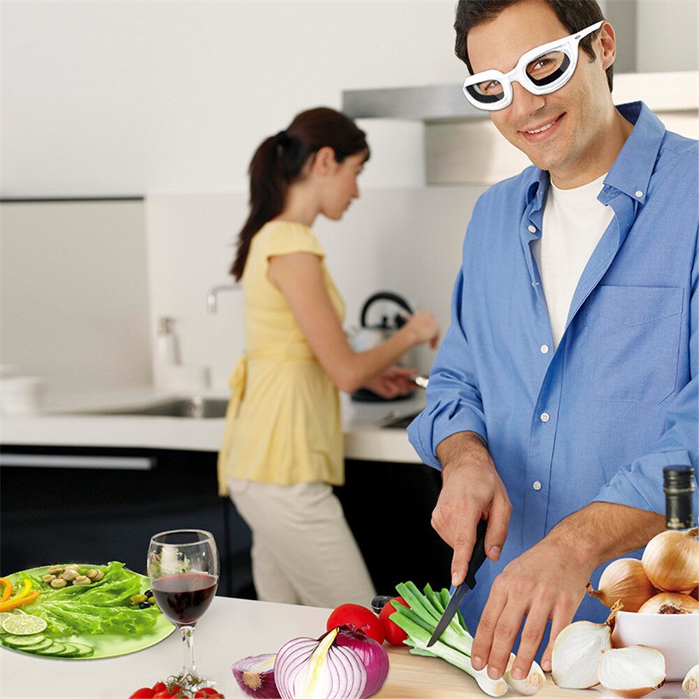 Gafas de seguridad para cocinar, protectores faciales sin lágrimas prémium, para cebolla, barbacoa, herramientas de cocina, protegen los ojos