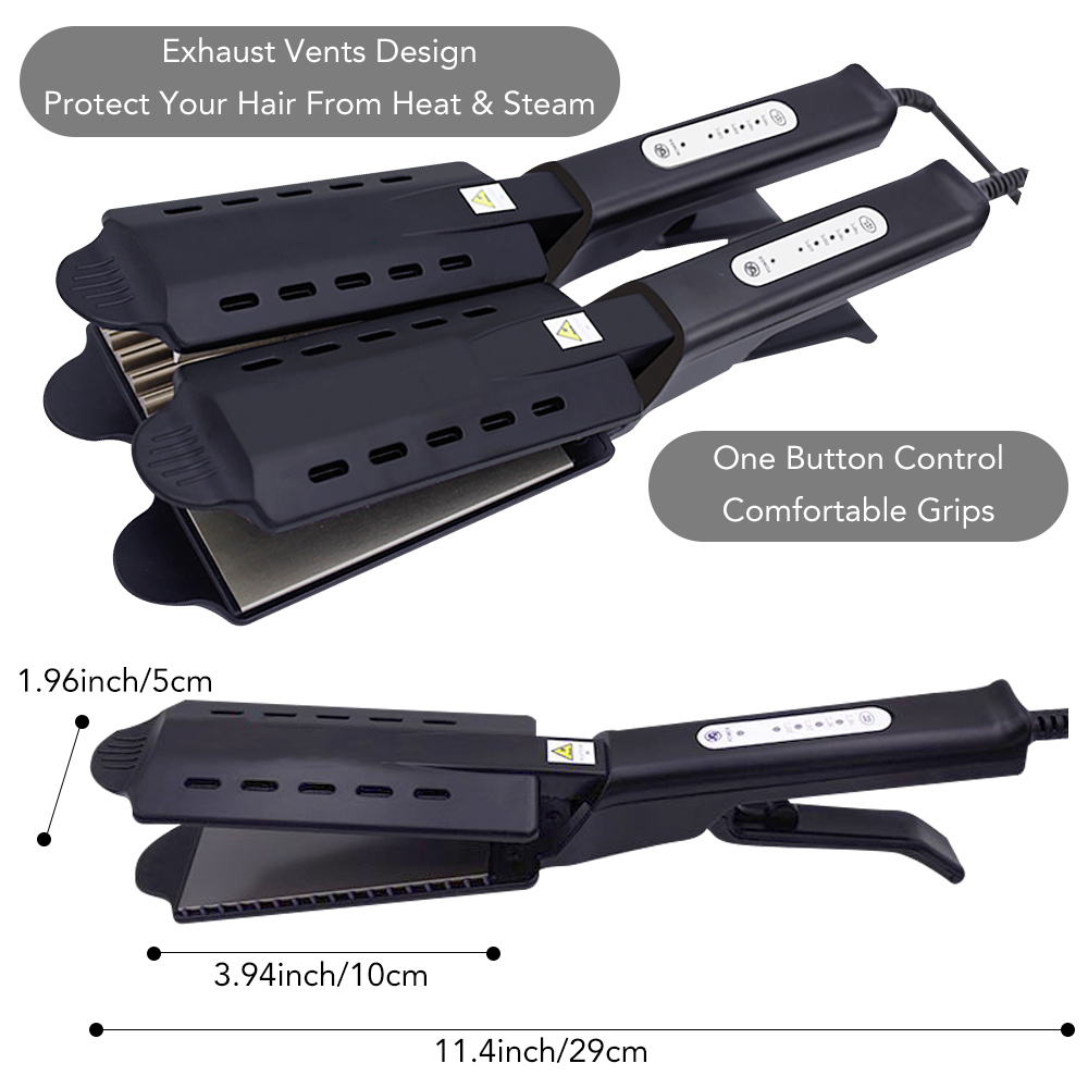 Plancha de pelo de vapor cuatro engranajes de cerámica turmalina iónica plancha de pelo plano para mujeres herramientas de estilismo