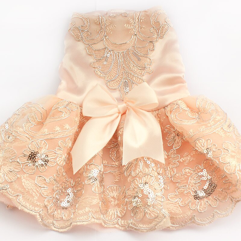 Armi store-vestido de princesa para perro bordado con encaje de lentejuelas, vestidos de boda para perros 6073009, tutú de mascotas, falda, suministros XS S M L XL