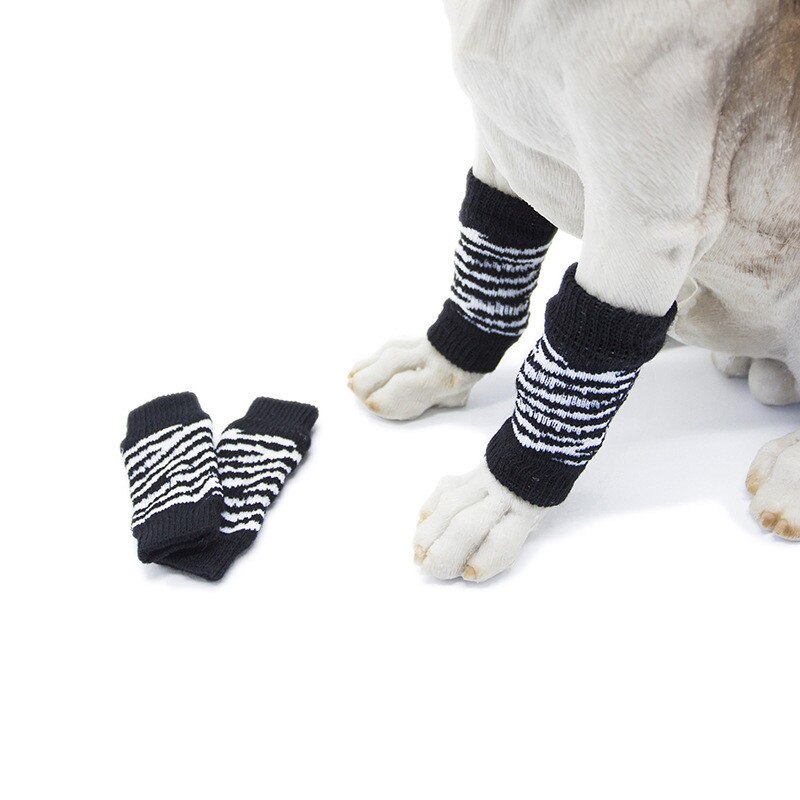Blød behagelig pink hund benvarmere blonder hund leggins kæledyrssok beskyttende led legging hund produkter leopard benbetræk hund