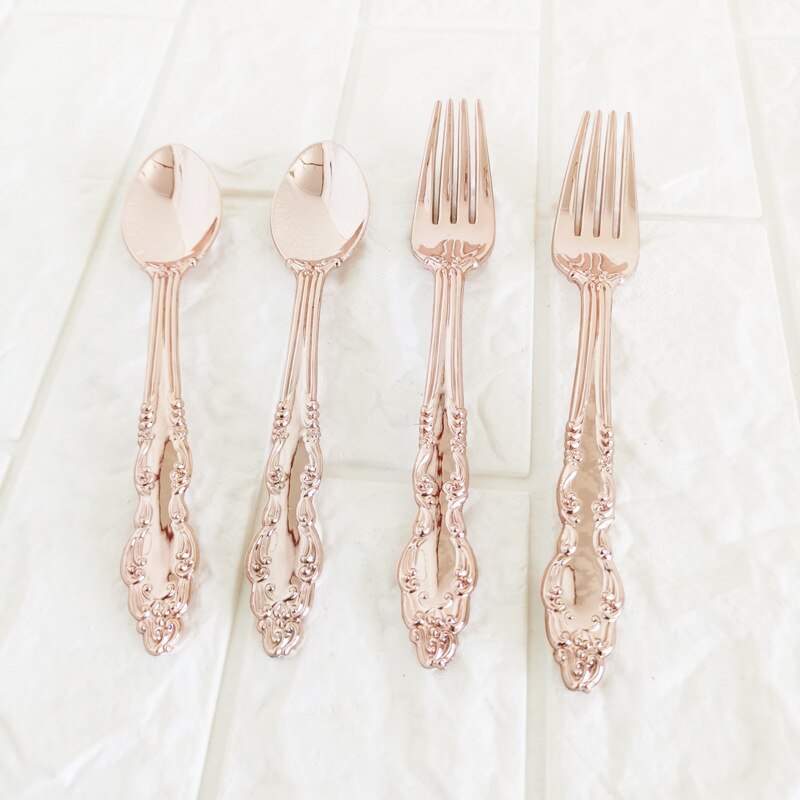 Rose Gold Wedding Party Disposable Tableware Set Paper Plates Napkins Party Tableware Decor for Wedding Birthday Party Supplies