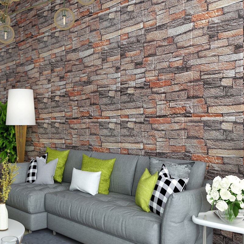 70*70cm 3d adesivo de parede imitação tijolo decoração do quarto à prova dwaterproof água auto-adesivo papel de parede para sala de estar tv pano de fundo decoração