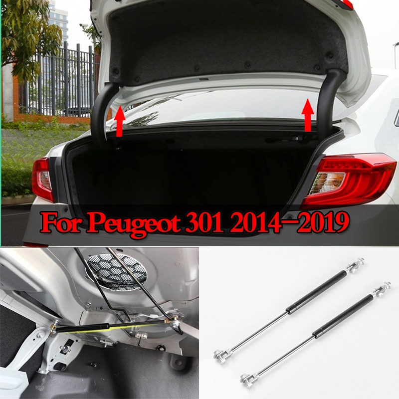 Caja de maletero de puerta trasera para Peugeot 301 , barra de elevación hidráulica, puntal, barras de choque, soporte, accesorios para coche