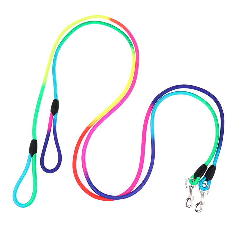 1Pc Nylon Rainbow Pet Dog Leash Walking Training Leash Cats Dogs Harness Collar