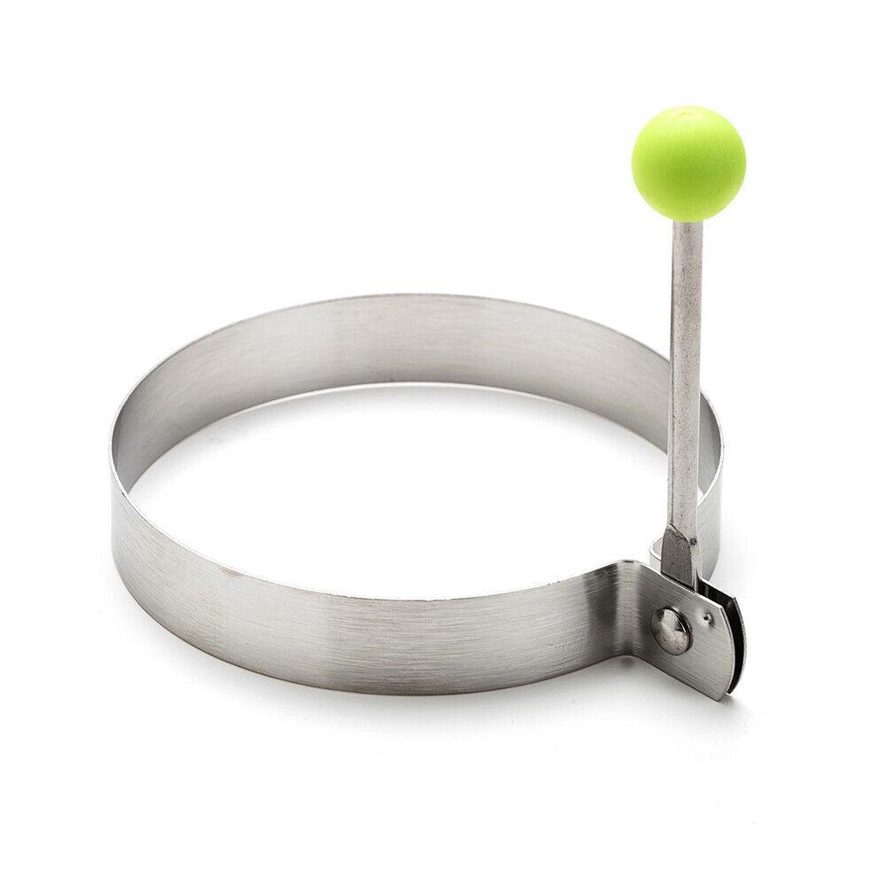 huevo frito Shaper Acero inoxidable huevo frito Shaper Pancake anillo círculo forma de corazón de molde accesorios de herramientas de cocina: round