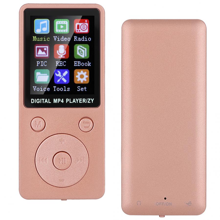 Lettore musicale MP3 MP4 leggero con schermo Mini lettore portatile ultrasottile tipo di pulsante regolabile: Oro / No memory