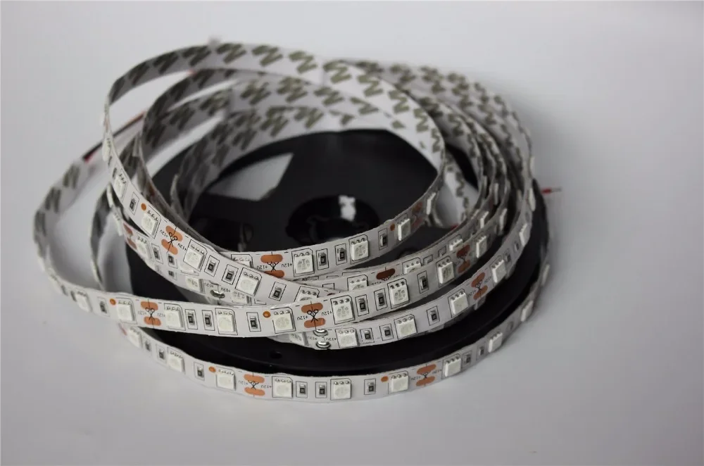 SMD 5050 LED-Streifen, 5 m, 60 LEDs/m, DC 12 V, 24 V, flexibles Band, Diodenband, 4000 K, NW, RGB, Weiß, Warmweiß, verrotten, Grün, Blau, Gelb