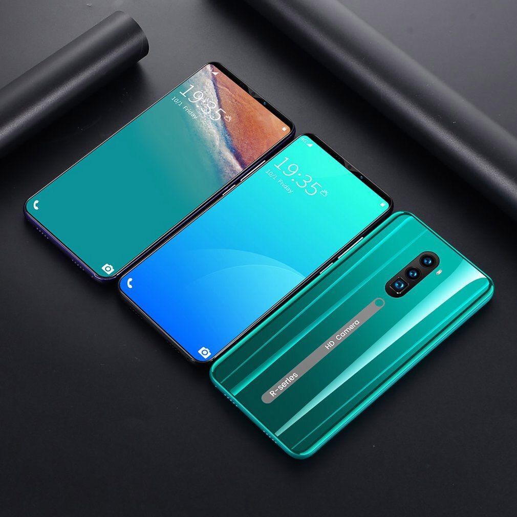 Rino3 Pro 5.8 Inch Scherm Android Telefoon Purple Water Screen Smartphone Effen Kleur Mobiele Telefoon Cool Vorm Mode