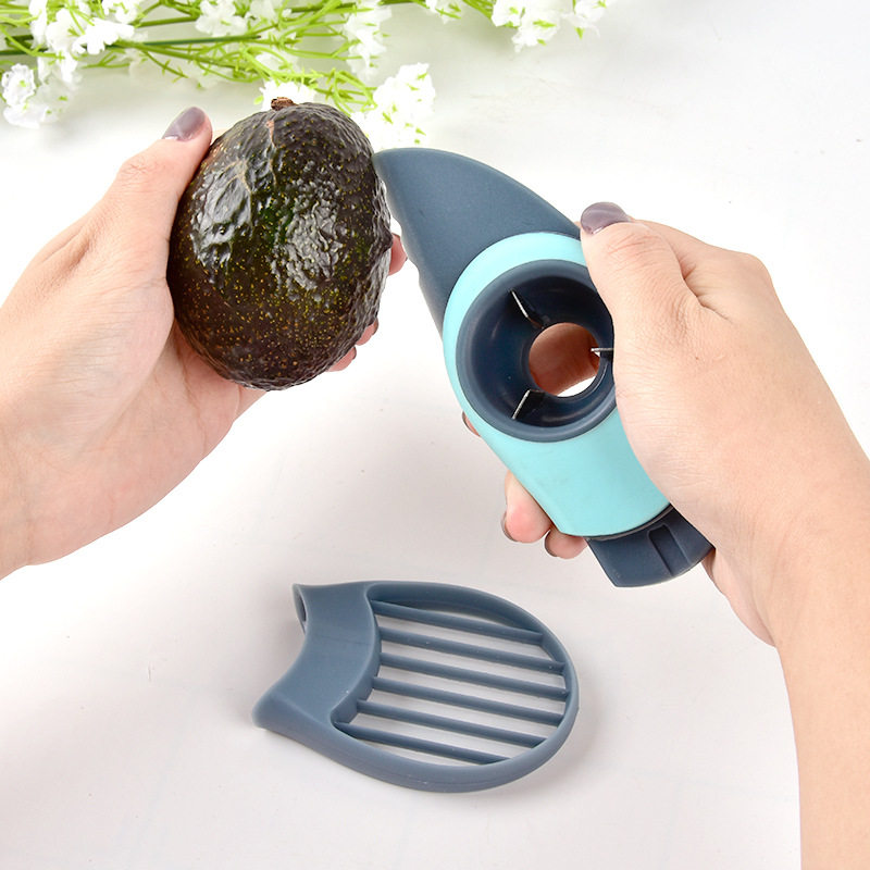 Multifunctionele 3-In-1 Avocado Slicer Peeler Cutter Gereedschap Plastic Mes Avocado Corer Groente Gereedschap Keuken accessoires U3