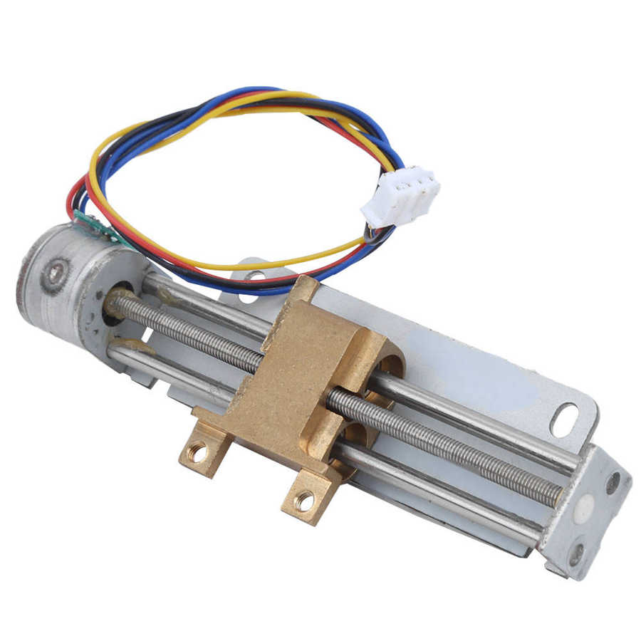 Screw Slide Table Micro 2‑Phase 4‑Wire Stepper Motor Linear Motion Lead Screw Slider Metal Optical Screw Linear Motion Lead
