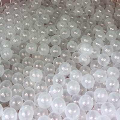 8cm Many Colors 30pcs/lot Optional Eco-Friendly Big Balls Safe Soft Ocean Ball Funny Baby Toy Kid Water Pool Ocean Ball Pits: Clear