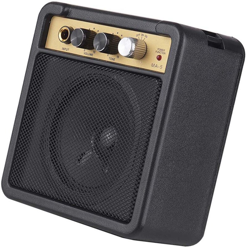 Electric Amplifier for Guitar Amp Speaker 5W with 6.35mm Input 1/4 Inch Headphone Output Supports Volume Tone Adjustment