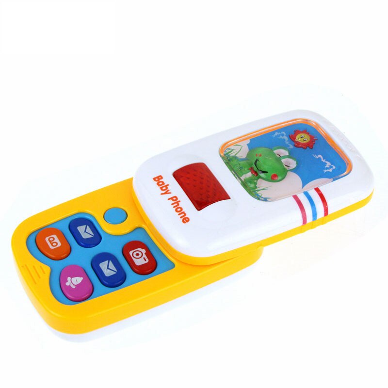 Multi-Stili di Bambini I Bambini Smart Phone Giocattolo con il Suono Elettronico Del Telefono Mobile Del Cellulare di Educazione Precoce Flash Giocattoli Musicali Regalo: C-White