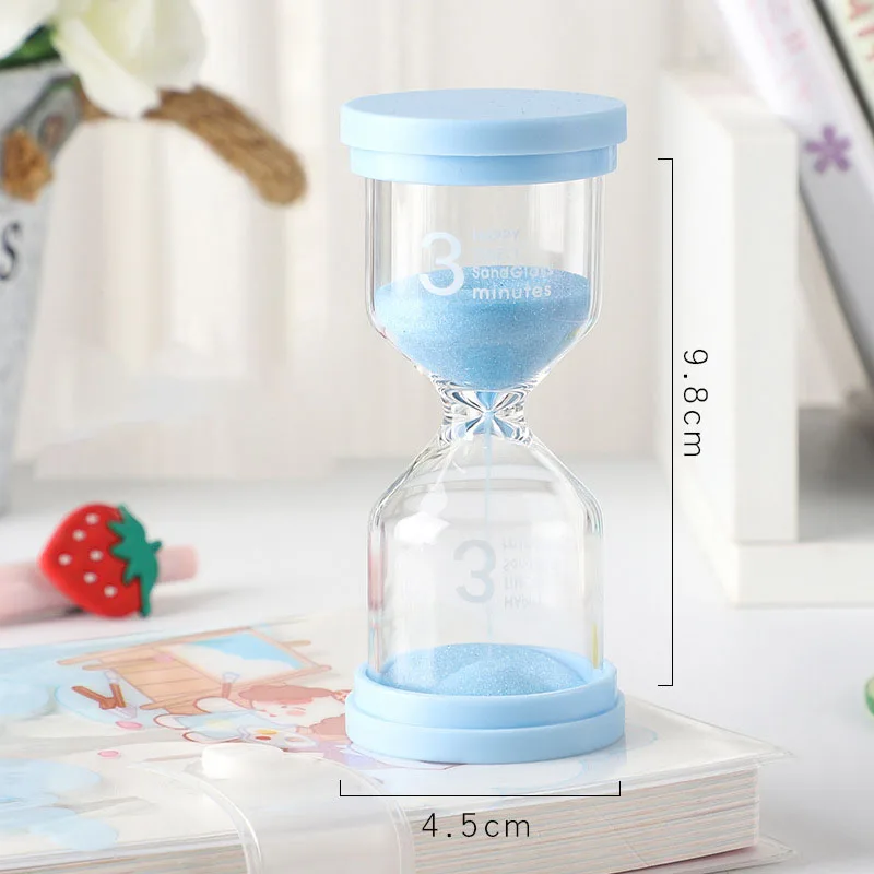 3/5/10/15/30 Minuten Bunte Sanduhr Hohes Borosilikatglas Robuste Sanduhr Langlebige Macaron-Farbe Sanduhr Timer Kinder: Blau