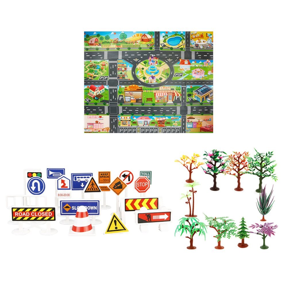 Kinderen Spelen Mat Vloer Spel Baby Kruipen Mat Pad 130*100CM Waterdichte Kids Verkeer Verkeersbord Parkeer lot Jongen Speelgoed