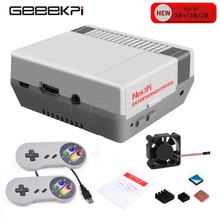 GeeekPi Nes3Pi NES Style Case Kit ABS Functional Cooling Fan Heatsinks Screwdrivers for Raspberry Pi 3B+ / 3B /2B