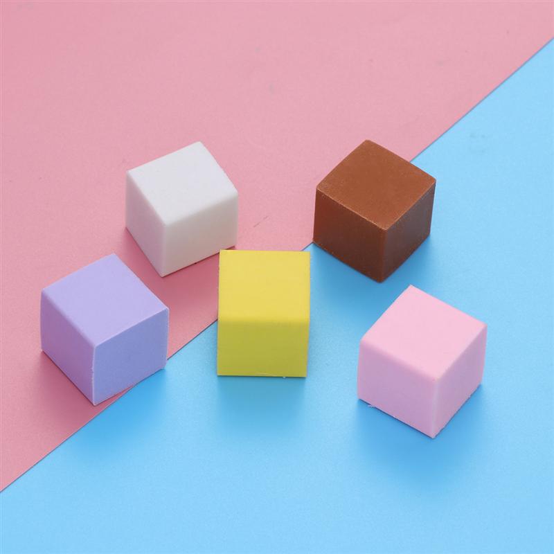 5pcs Novelty Pencil Eraser Cartoon Milk Scented Erasers Stationery for Kids Student Correction Supplies