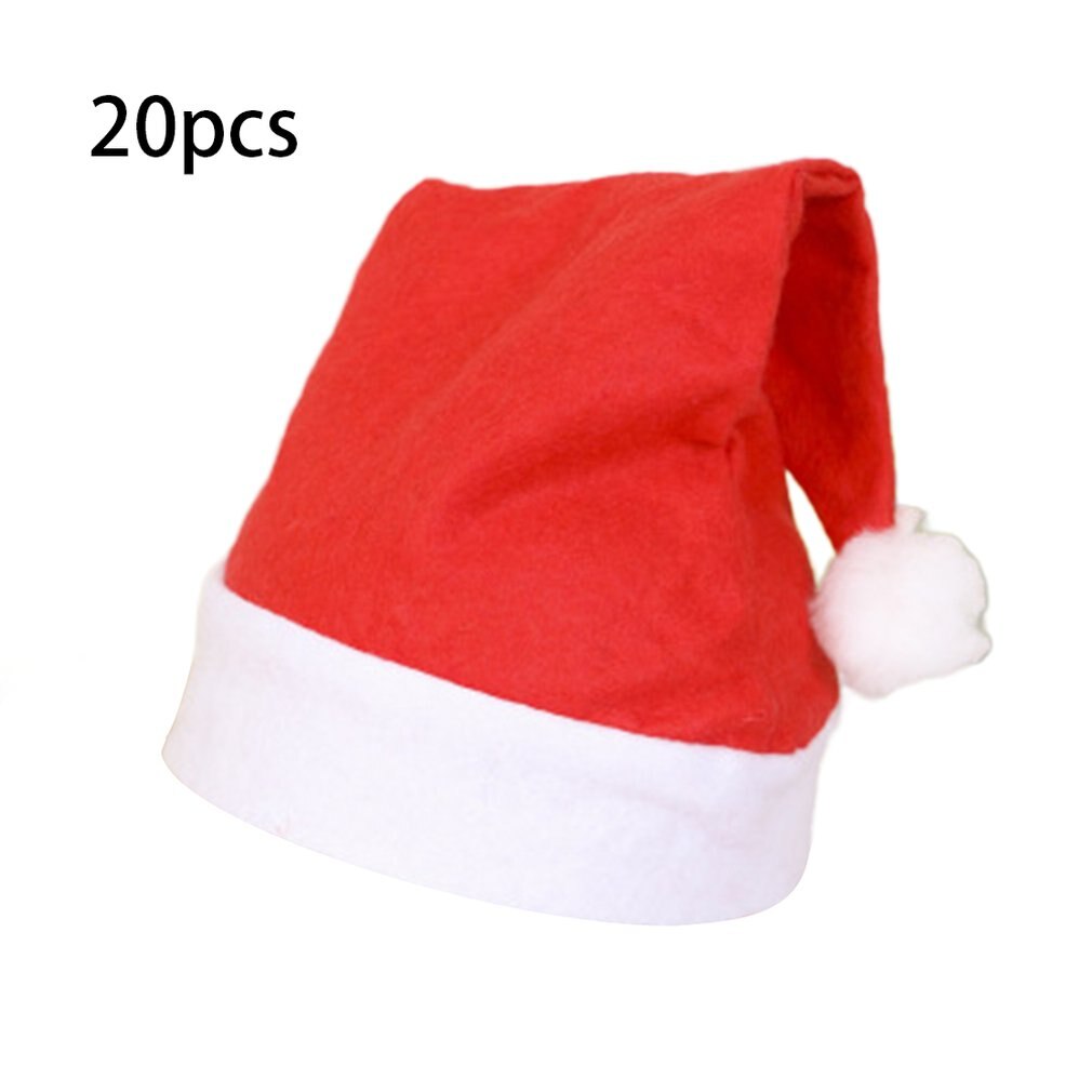 Juledekoration santa hatte  b1-2-1 ikke-vævet til voksne børn 20 stk børn jul hat jul klassiker: Voksen