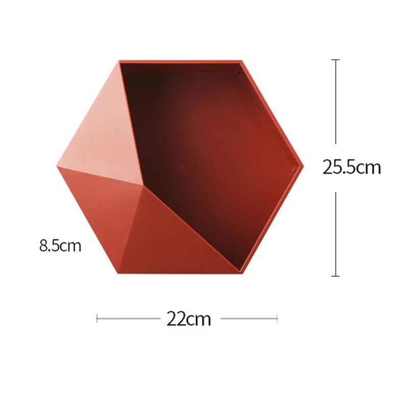 Geométrico hexagonal prateleira de armazenamento nordic suporte de parede flutuante prateleira expositor pote titular tb venda